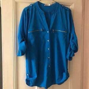NWT Blue Calvin Klein Blouse